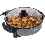 Bestron Poêle à snacks électrique - AHP1200TGKL - Ø30 cm - 1500W - Température maximale 240°C - Noir