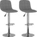 Maison Exclusive - Lot de 2 tabourets de bar en tissu gris clair