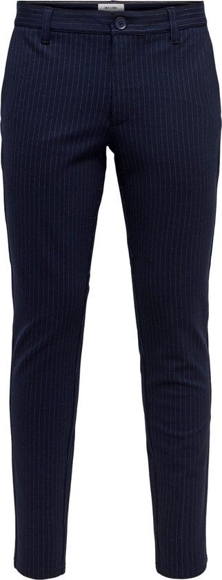 ONLY & SONS ONSMARK Heren Chino Broek - Tapered Fit - Gestreept - Night Sky