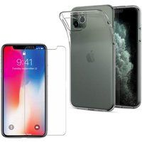 Phonillico® Hoesje voor Apple iPhone 11 PRO MAX + gehard glas
