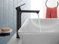 Duravit D-Code ééngreeps wastafelmengkraan XL, Zwart mat