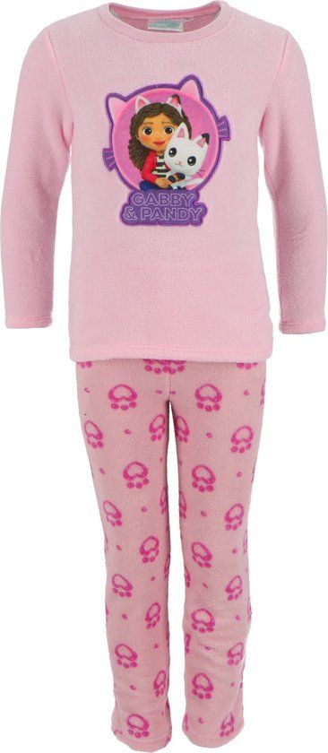 4KidsOnly Mister License Gabby's Dollhouse Coral-Fleece Pyjama Unisex Multi Colour 110/116