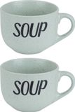 Cosy & Trendy Soepkom - 2 stuks - groen - 11 cm
