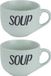 Cosy & Trendy Soepkom - 2 stuks - groen - 11 cm