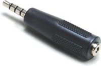 BKL Electronic 1102054 Jackplug-adapter Jackplug male 3,5 mm - Jackplug female 3,5 mm Stereo Aantal polen: 4 Inhoud: 1
