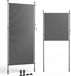 StarTech Balkon privacy scherm - Verticale zonwering met klembevestiging - HDPE - Geen boren nodig - Zonwering voor buiten - 120 x 270 cm - Grijs