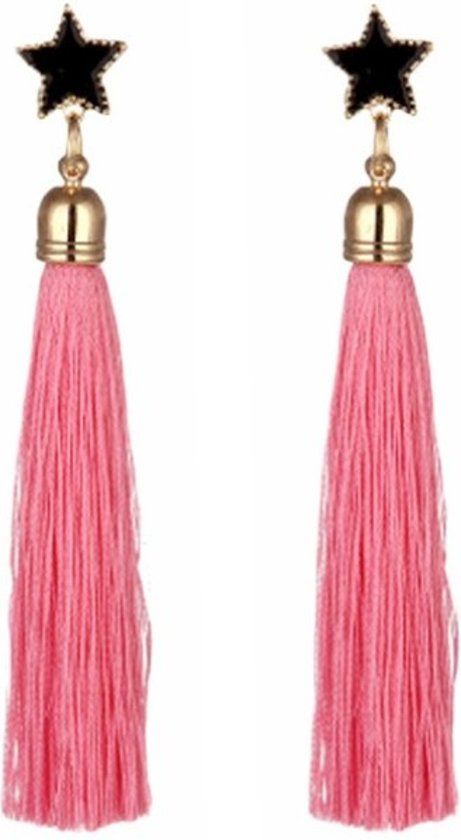 Fako Bijoux Oorbellen Kwast XL Ster Roze