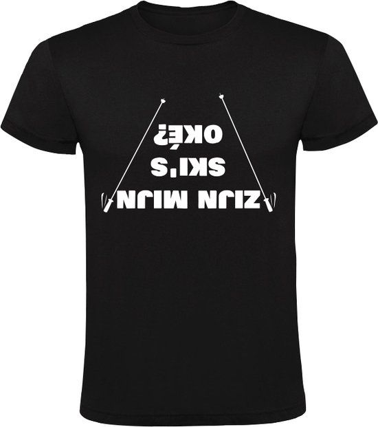 Sol's Zijn mijn Ski's oke? Heren t-shirt - Zwart - 4XL