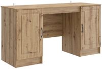 vidaXL Bureau Artisanaal eiken 142,5 x 50 x 75 cm Bewerkt hout