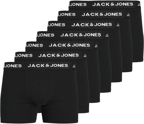 JACK & JONES JACHUEY Trunks 7-Pack - Black - Men's Size S