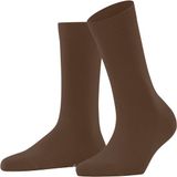 FALKE Family eenkleurig katoen sokken dames bruin - maat 35-38