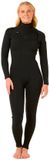 Rip Curl Dawn Patrol 3/2 Mm Gb Dames Wetsuit Van Neopreen Met Lange Mouwen En Rits Op De Borst Groen 10 Vrouw