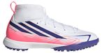 adidas F50 Hyperfast League Mid Tf J - blanc/violet/turquoise, taille : 33