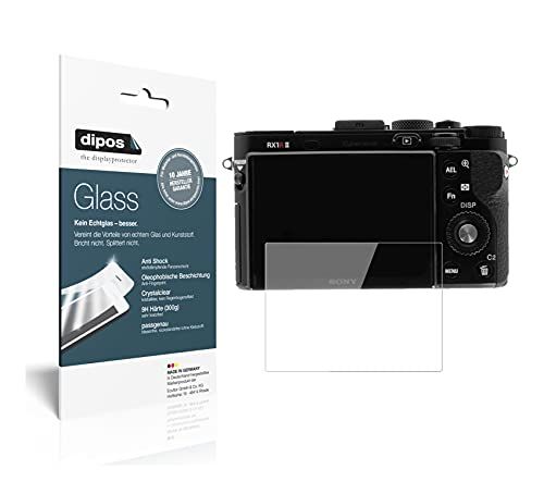 dipos I 2 x pantserfolie, helder, compatibel met Sony Cyber-Shot DSC-RX100 II, beschermfolie 9H schermfolie