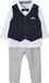Vertbaudet Feestelijke set jongensbaby vest + overhemd + vlinderdas + broek
