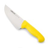 Arcos Slagersmes met breed lemmet van nitrum roestvrij staal, 170 mm, vleessnede, geel polypropyleen handvat, serie 2900