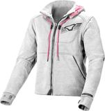 Macna District veste textile moto femme, gris clair, taille M