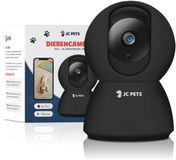 JC Pets Huisdiercamera met App - Petcam - Hondencamera en Beveiligingscamera - Camera Huisdier - Bewakingscamera - Baby Camera - Wifi - Zwart