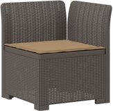 vidaXL Banc de jardin avec coussin aspect rotin PP gris clair