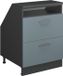 Vicco Rion Kast voor schuine wand – 60 x 81.6 cm met 2 laden, kastromp 60 cm diepte Blauw-grijs