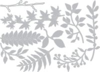 Sizzix Thinlits Die Set x9, Garden Greens ontworpen door Tim Holtz