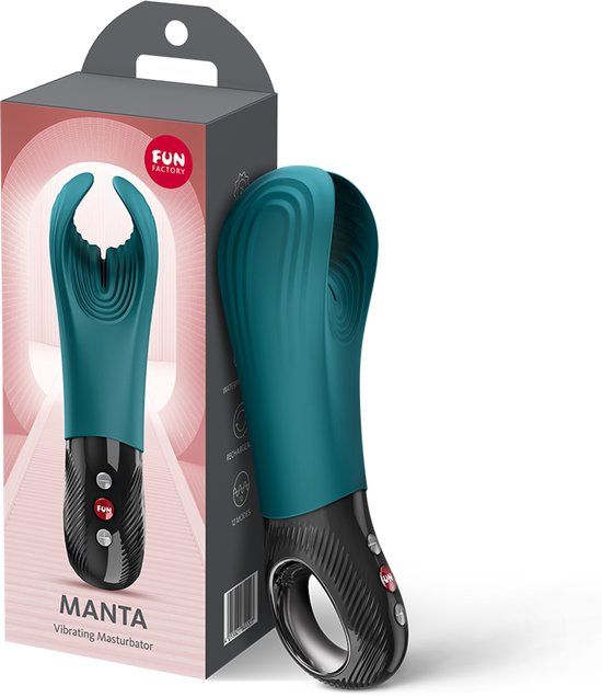 Fun Factory Manta | vibrerende masturbator voor mannen | 12 vibratieprogramma's | ideaal voor pijpbeurten & koppels | IPX7 waterdicht | USB-C