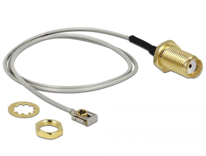 DeLOCK 89930 - Adapterkabel - 0,2 m - Grijs, Zwart