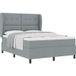 Prolenta Maison Exclusive - Boxspringbed met hoofdeinde, lichtgrijs, 140 x 190 cm, gestoffeerd