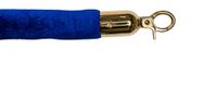 GJ Floors Afzetkoord Velours | Blauw - Messing