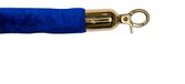 GJ Floors Afzetkoord Velours | Blauw - Messing