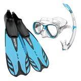 Seacsub Ala Tris Snorkelset Blauw EU 34-35