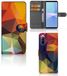 B2Ctelecom Sony Xperia 10 III Book Case Polygon Color