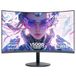 KOORUI Gebogen Monitor - 24 Inch FHD Gebogen Computermonitor, VA Paneel, 60Hz, Kromming 1800R, Kantelinstelling, Oogzorg, HDMI, VGA Gaming Monitor, Zwart 24N5C