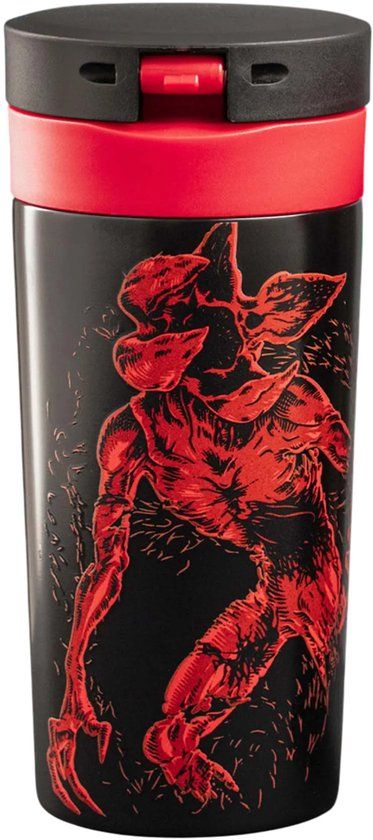 Bialetti STRTH04A reisdrinkbeker 380 ml Zwart, Rood Roestvrijstaal