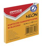 OFFICE PRODUCTS 14046611-07 zelfklevende notitieblaadjes 76 x 76 mm, 1 x 100 vellen, neon/oranje