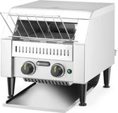 Hendi Doorlooptoaster RVS - Dubbele Broodrooster Professional - 150 sneetjes p/u - 230V/2240W - 41,8x36,8x(H)38,7cm