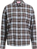 JACK&JONES JXJAMIE CHECK FLANNEL LS SHIRT WVN GRL - Mädchen - Hemd - Baumwolle - Skyway - Kariert - Größe 152