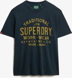 Superdry MACHINED GOODS WORKWEAR TEE Heren T-shirt Groen XL