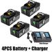 Batterie de remplacement - BL1830 Li-Ion - 18 V - 800 mAh - 4 batteries - 1 chargeur - Compatible avec BL1815, BL1840, BL1860