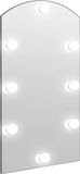 vidaXL Spiegel met LED-verlichting boog 90x45 cm glas