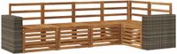 vidaXL Buiten bankenset 5 st Naturel Polyester