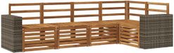 vidaXL Buiten bankenset 5 st Naturel Polyester