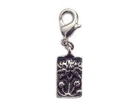 INNSPIRO NICE CHARMS metalen hanger bloem met karabijnhaak, 8 x 16 mm, 25 stuks, 9x20mm., Metaal, Geen edelsteen