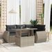 Maison Exclusive - Ensemble de meubles de jardin 5 pièces avec canapé et coussins, gris clair, en polyrotin