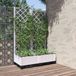 Maison Exclusive Jardinière avec treillage, blanc, 80 x 40 x 121,5 cm, plastique PP
