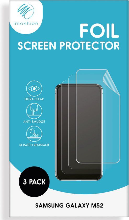 iMoshion Screenprotector Folie 3 pack voor Samsung Galaxy M52 - Plastic
