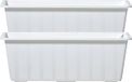 Prosperplast 2x Witte kunststof Agro plantenbakken/bloembakken 40 cm - Tuin decoraties
