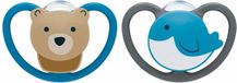 Nuk Fopspeen Space Silicone 6-18 mois Baleine & Ours 2 pièces