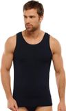 Schiesser Long Life Soft singlet (1-pack) - heren shirt mouwloos blauwzwart