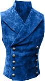 Masa - Gilet - Hommes - Uni - Mariage & Affaires - Col montant - Double boutonnage